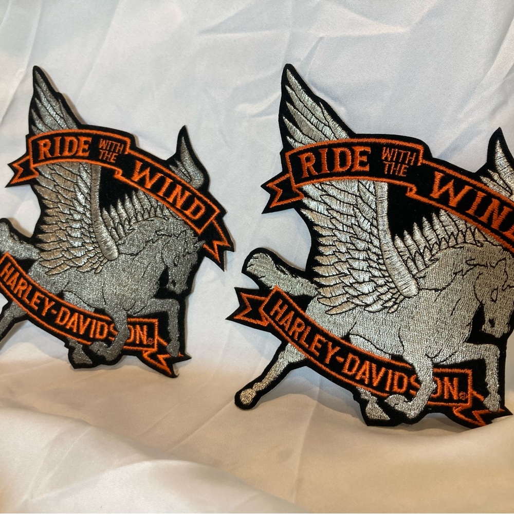 Vintage Ride With the Wind Harley Davidson Pegasus Patch NEW Original Sticker